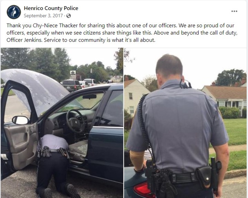 Die Reaktion der Landespolizei | Facebook/@HenricoCountyPolice