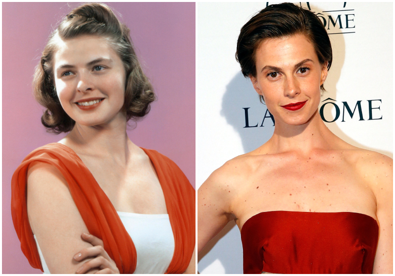 Elettra Rossellini Wiedemann: Granddaughter of Ingrid Bergman | Alamy Stock Photo by ScreenProd / Photononstop & Getty Images Photo by Bertrand Rindoff Petroff