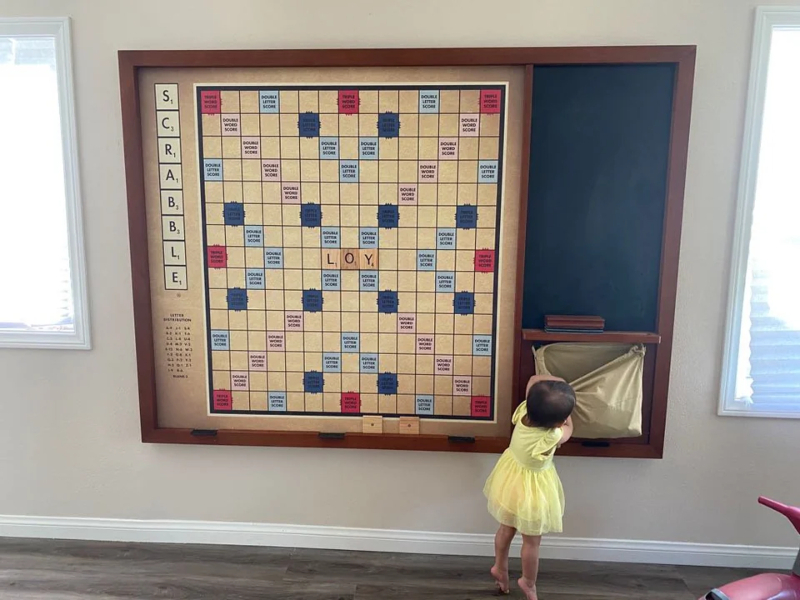 Craft a Giant Scrabble Wall | Reddit.com/themoonandme