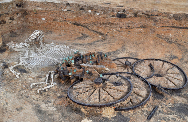 Carruaje y caballos pertenecientes a los Tracios | Alamy Stock Photo by Elitsa Lambova 