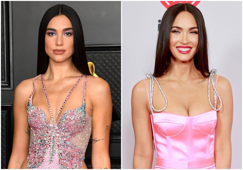 Dua Lipa and Megan Fox | Getty Images Photo by Kevin Mazur & Emma McIntyre