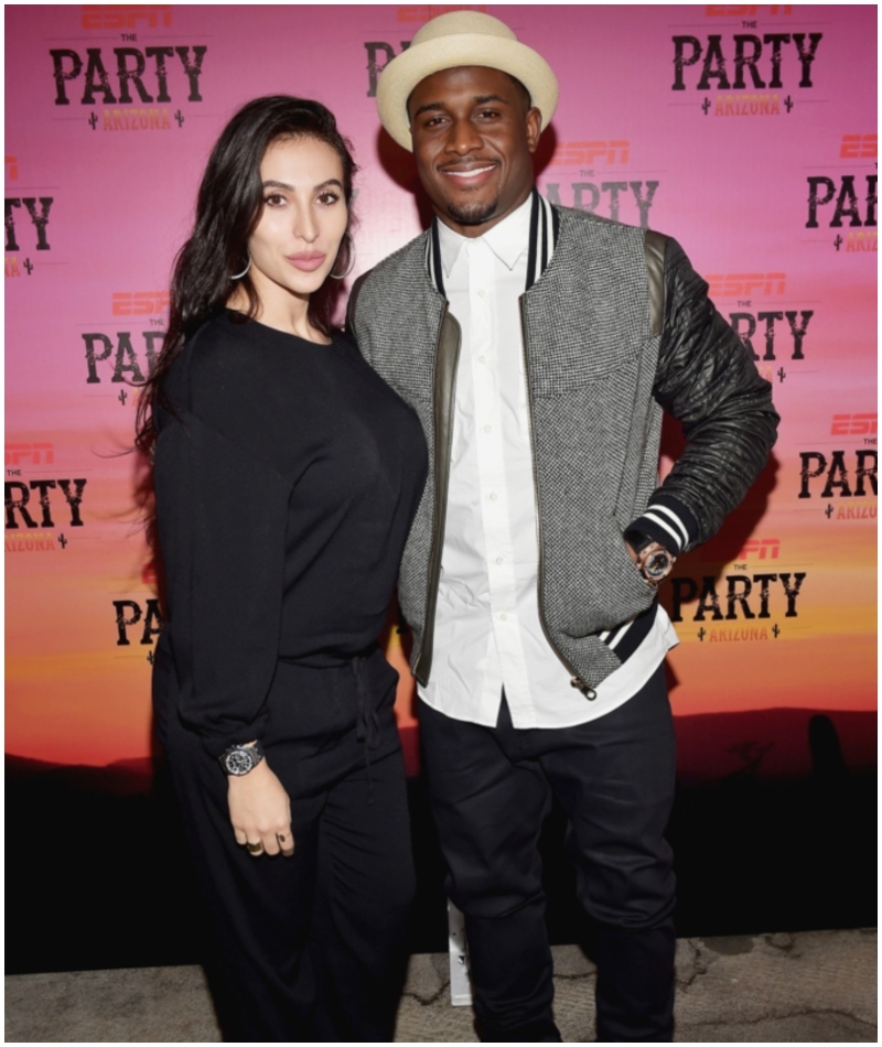 Lilit Avagyan y Reggie Bush | Getty Images Photo by Gustavo Caballero/ESPN