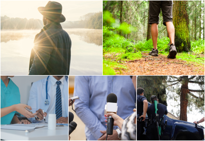 Ranger Sees Weird Creature Crawling Out of River – He Calls 911 After Looking Closer | wanderingstock/Shutterstock & KieferPix/Shutterstock & wellphoto/Shutterstock & Adobe Stock Photo by Kansuda & Alamy Stock Photo by Gene Blevins/ZUMA Press Inc