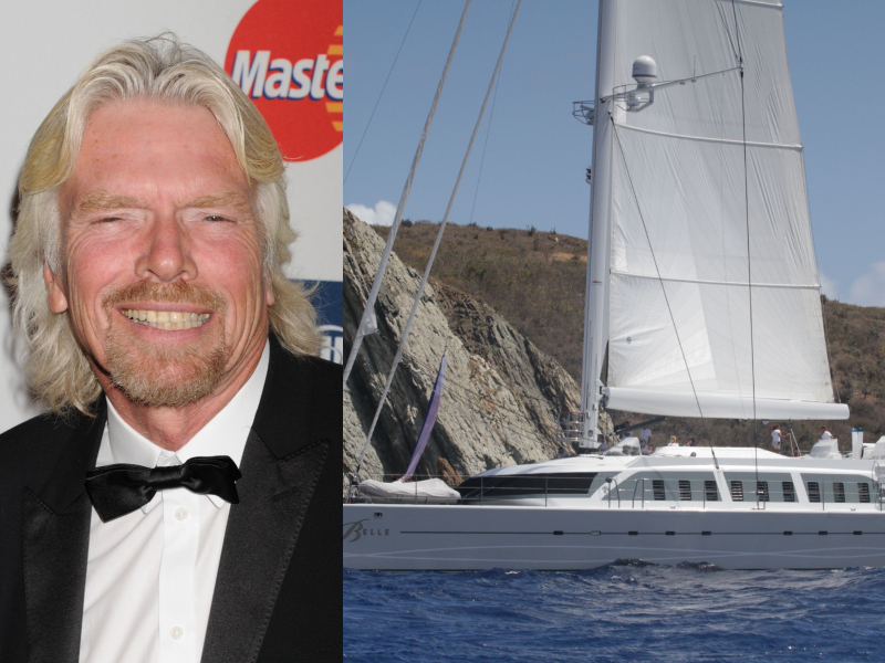 Richard Branson – Necker Belle, Estimated $6.9 Million | Alamy Stock Photo by Jeffrey Mayer & Shutterstock Editorial Photo by Ingrid Abery