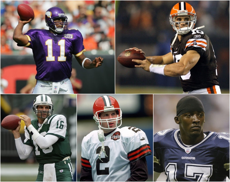 What Ever Happened to These NFL Quarterbacks? | Getty Images Photo by Andy Lyons & Matt Sullivan & The Sporting News & George Gojkovich & Ronald Martinez