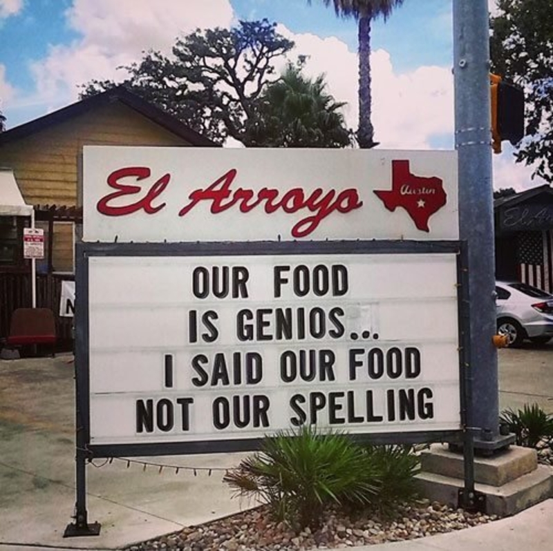 Spellchecker | Facebook/@elarroyoatx