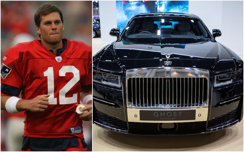 Tom Brady – Rolls-Royce Ghost, Estimated $300K | Getty Images Photo by Bob Leverone/Sporting News & Alamy Stock Photo by Itsanan Sampuntarat