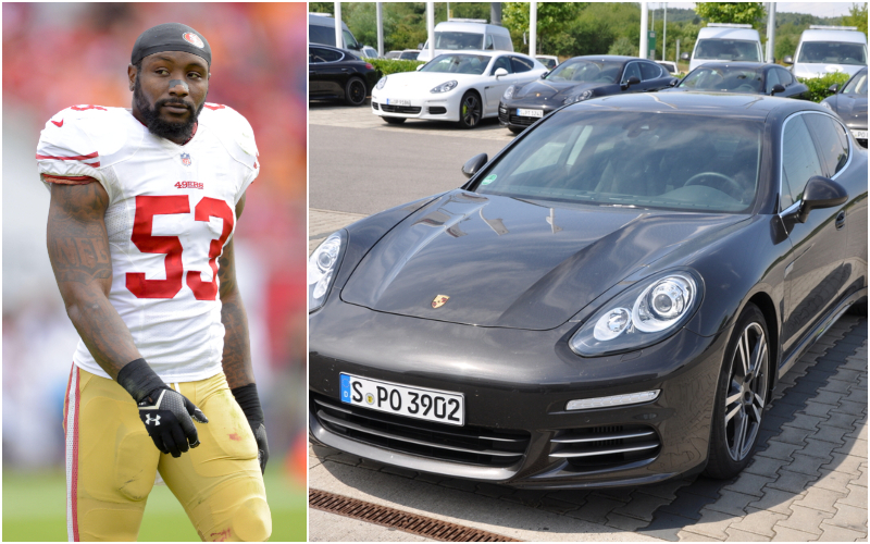 NaVorro Bowman – Porsche Panamera, Estimated $170K | Alamy Stock Photo by Scott A. Miller/ZUMA Wire/Alamy Live News & Tadeas Skuhra/Shutterstock