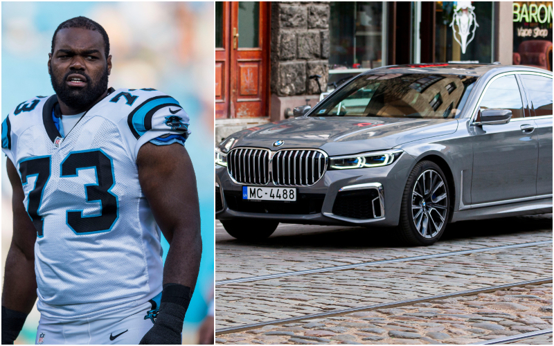 Michael Oher – BMW 7-Series, Estimated $81K | Alamy Stock Photo by Cal Sport Media/Jacob Kupferman/CSM/Alamy Live News & Karolis Kavolelis/Shutterstock